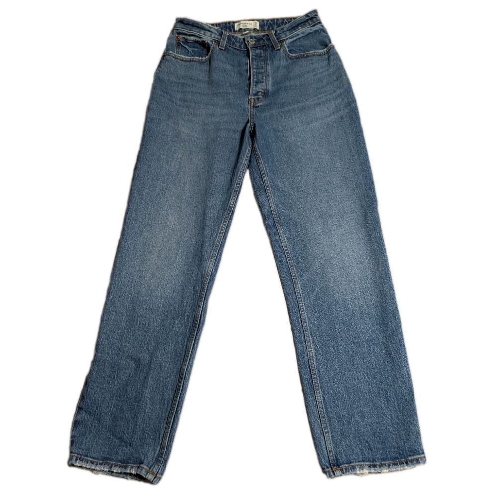 Abercrombie Curve Love The Dad Jeans Womens 28/6 High Rise Relaxed Straight
